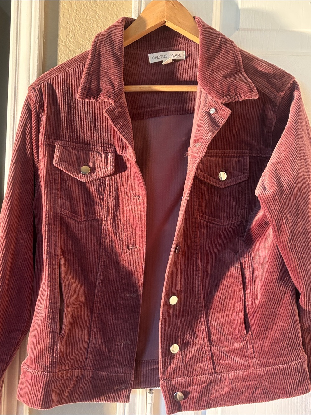 Women’s Corduroy Jean Jacket in Dusty Rose